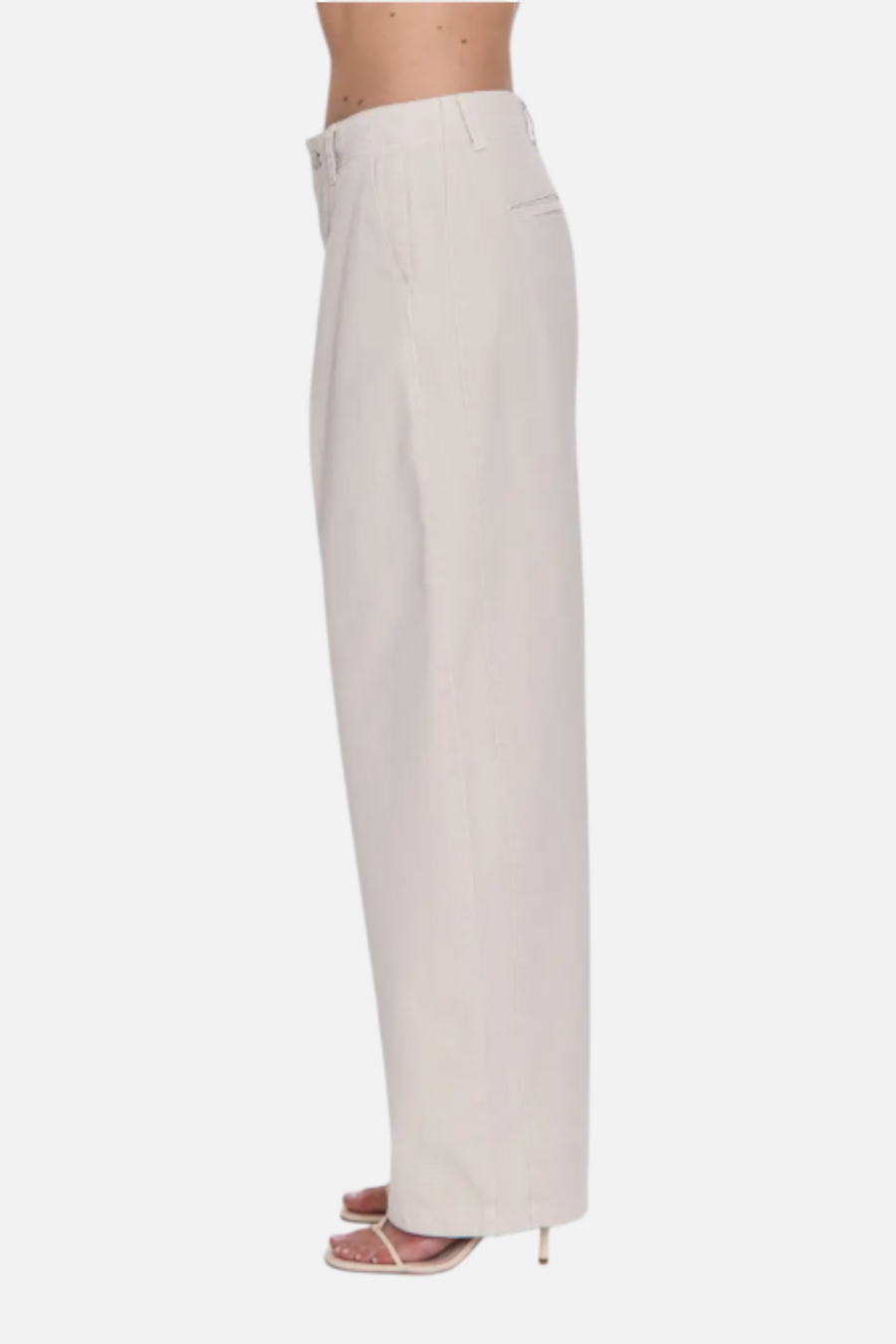Pistola Women's Eden Barrel Leg Pant in Parchment – back view