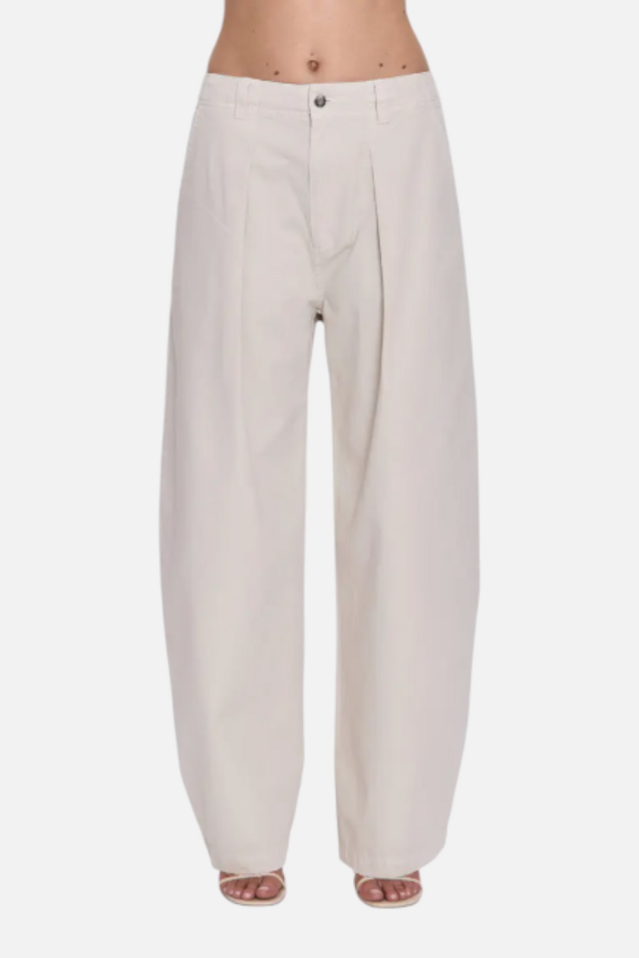 Pistola Women's Eden Barrel Leg Pant in Parchment – front view