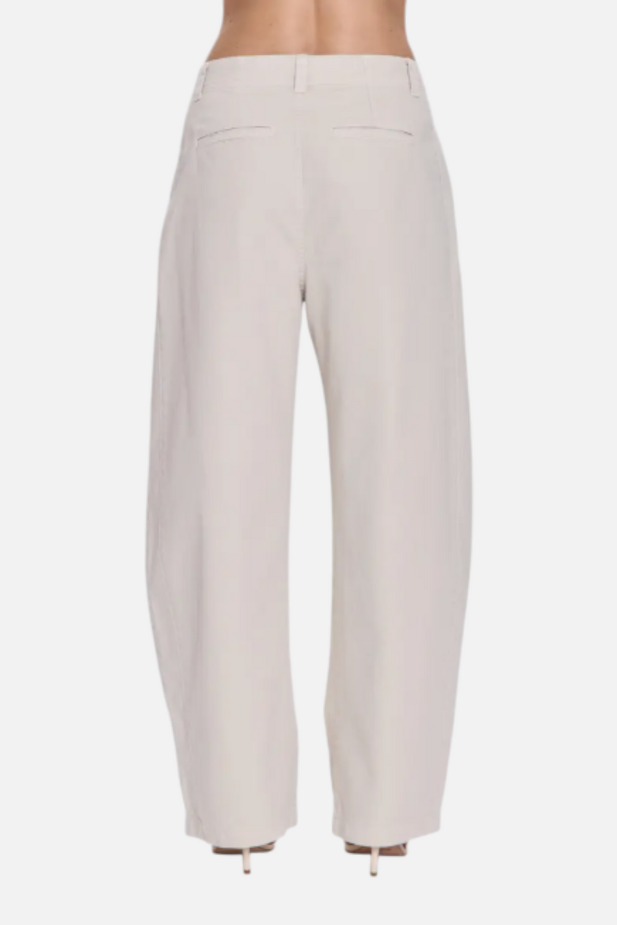 Pistola Women's Eden Barrel Leg Pant in Parchment – side view