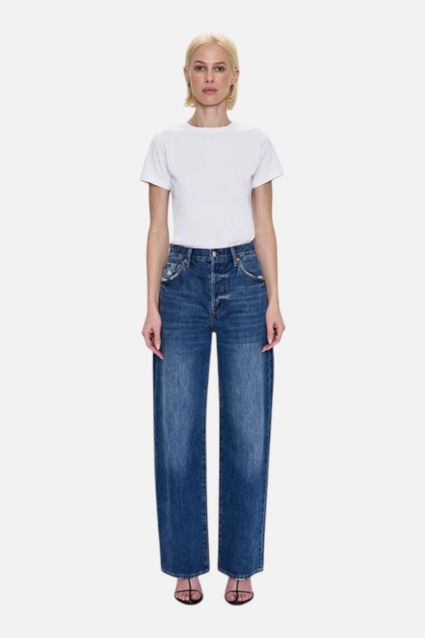 Pistola Women's Tate High Rise Bowed Wide Leg Jean in Fulton