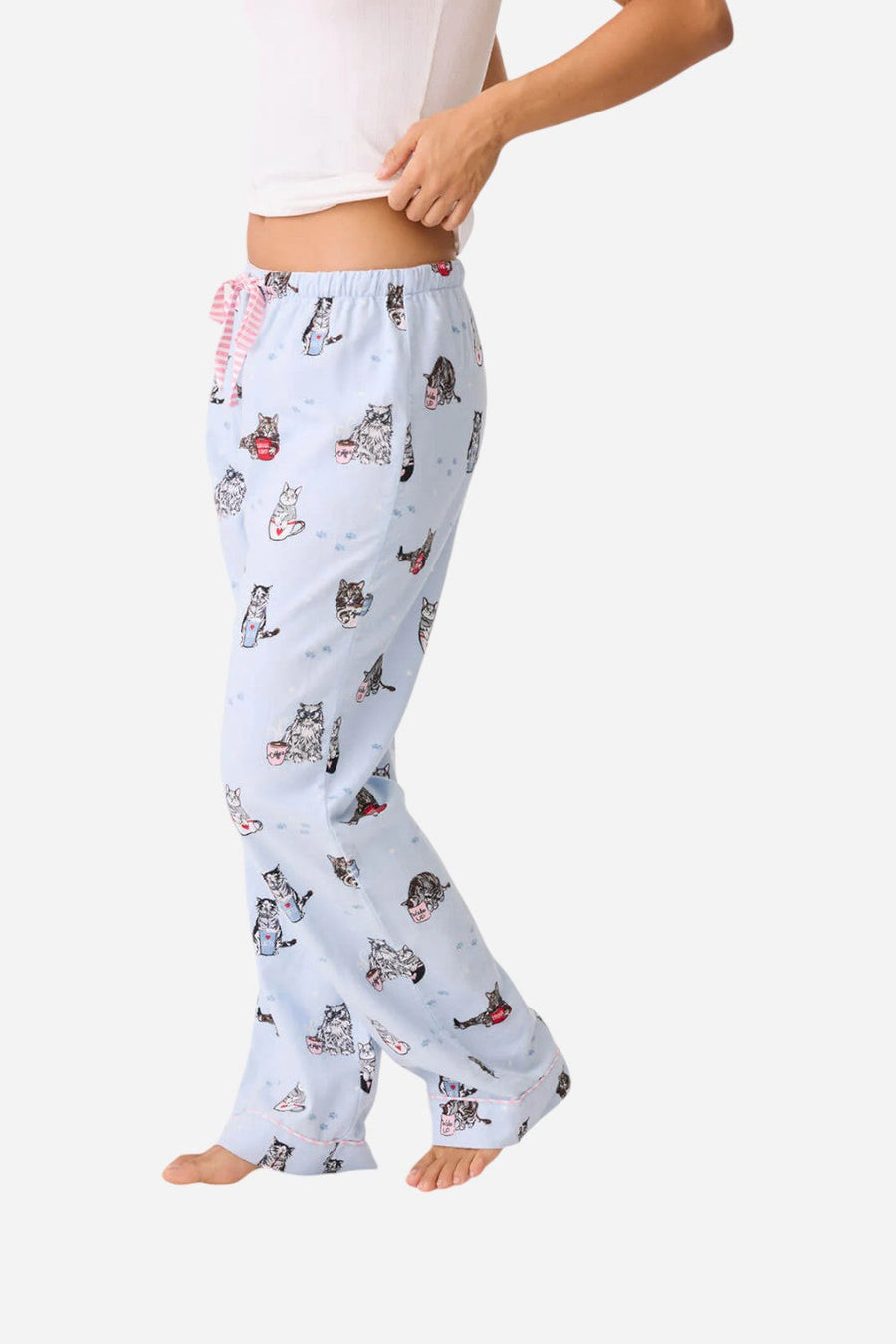PJ Salvage Coffee & Cat Naps Flannel Pant – alternate