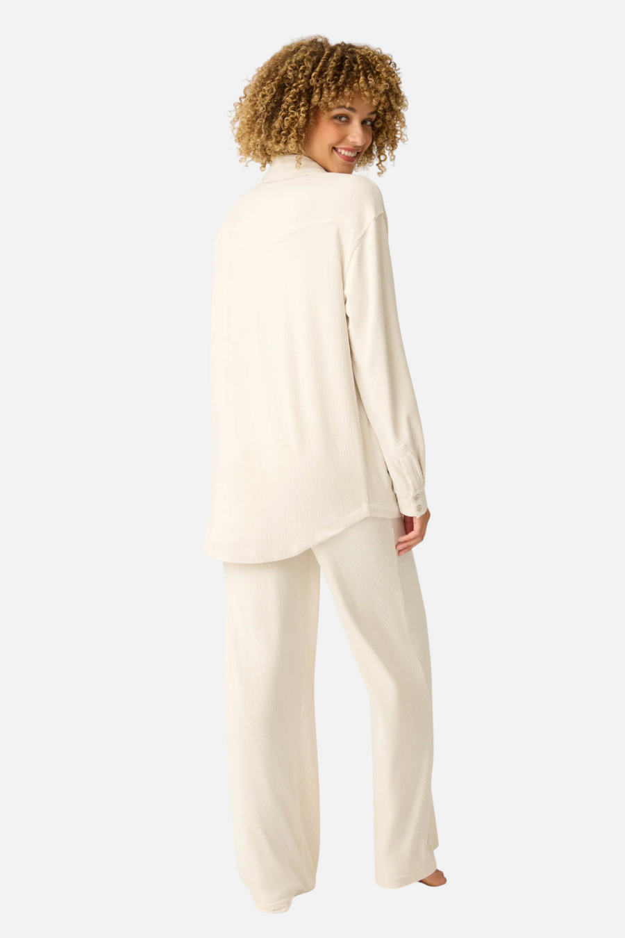 PJ Salvage Craving Corduroy Pant in Natural – detail