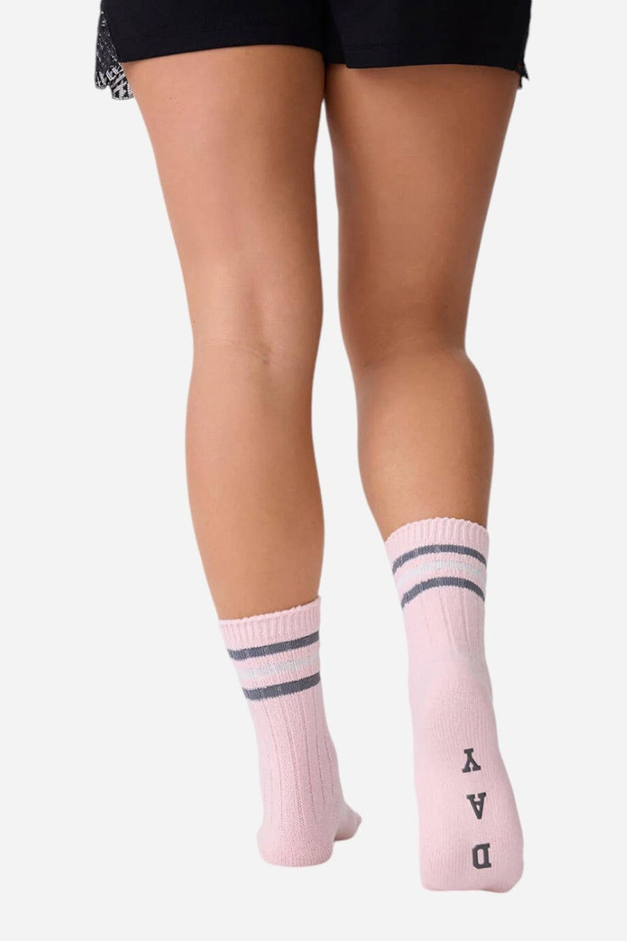 PJ Salvage Game Day Fun Socks Blush – on model