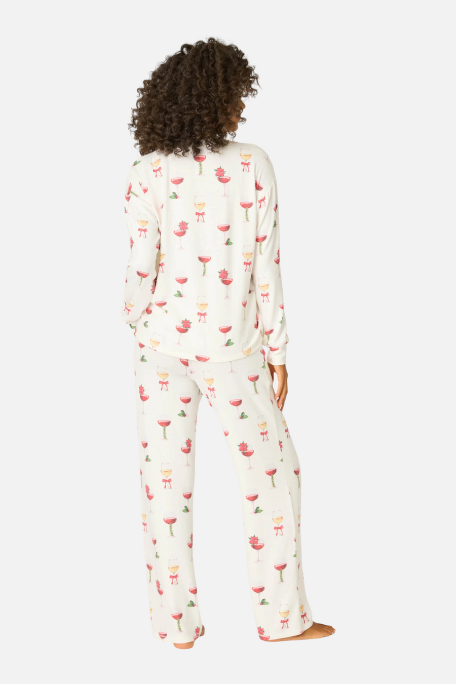 PJ Salvage Let's Get Toasty Long Sleeve in Ivory – back view
