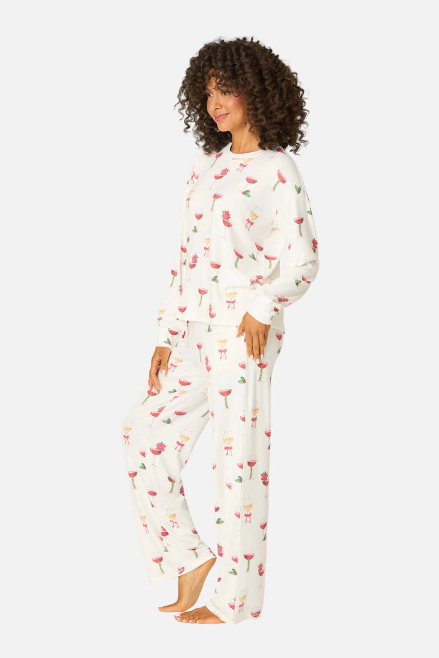 PJ Salvage Let's Get Toasty Long Sleeve in Ivory – front view