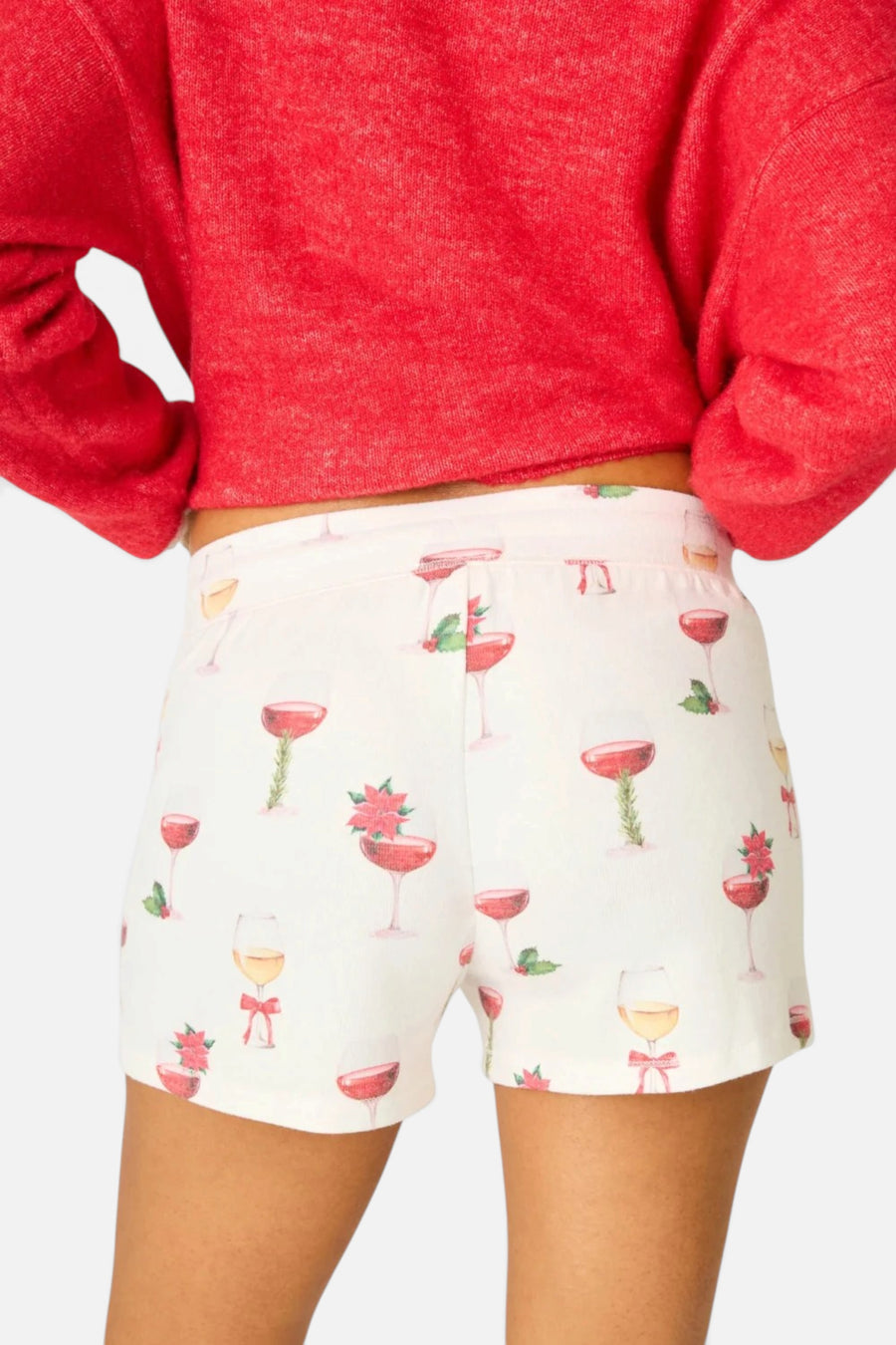 PJ Salvage Let's Get Toasty Shorts in Ivory – side view