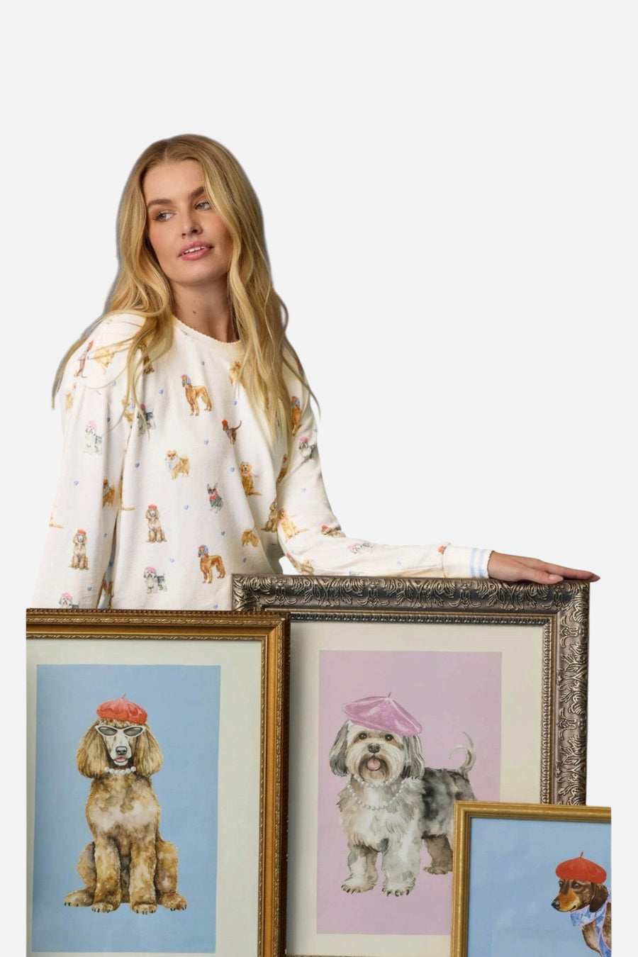 PJ Salvage Meet Me In Pawris Long Sleeve Top – on model