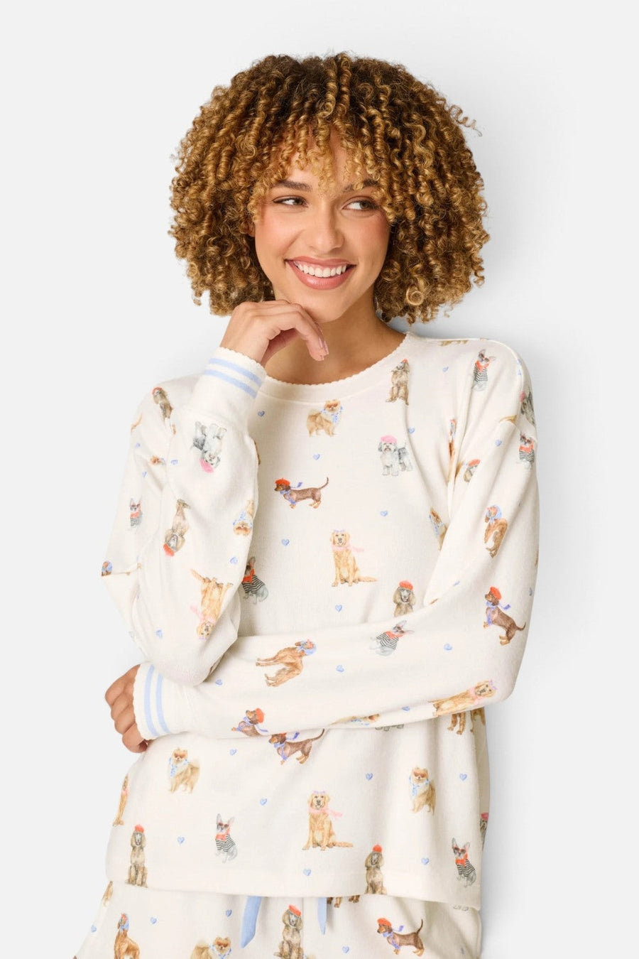 PJ Salvage Meet Me In Pawris Long Sleeve Top – on model