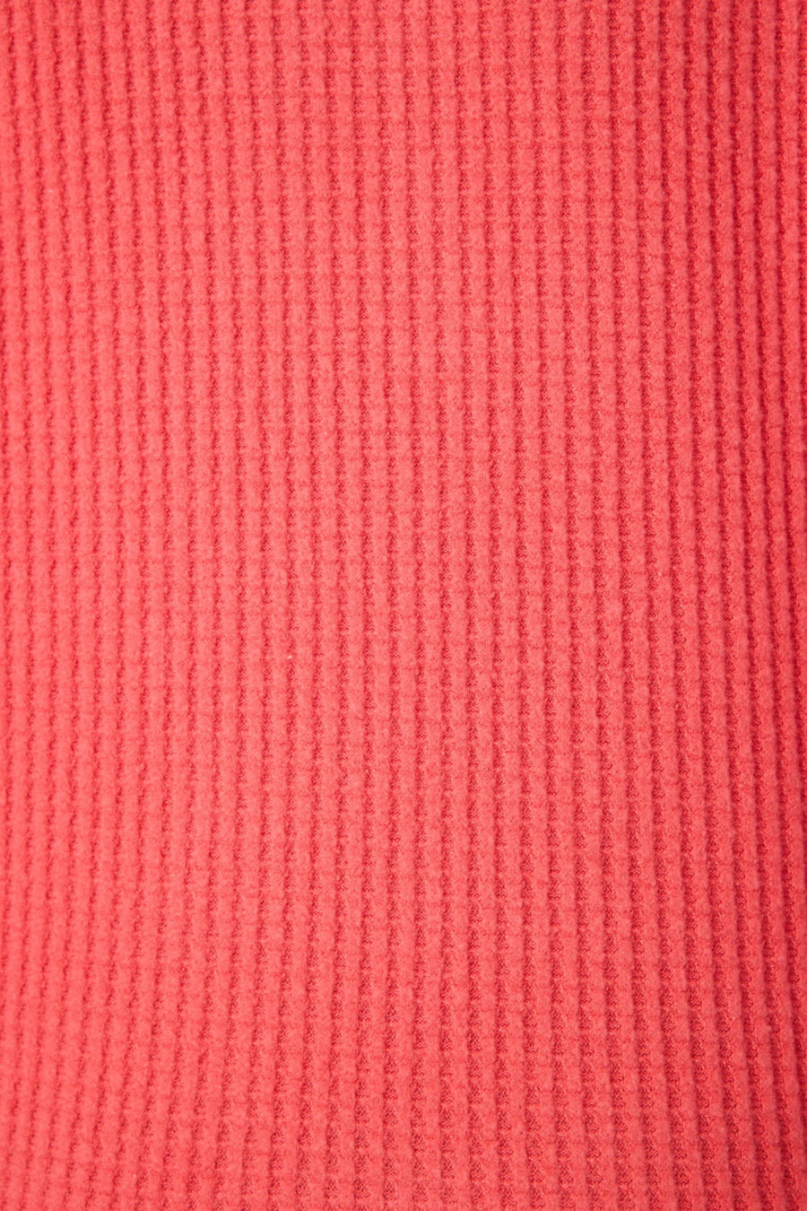 PJ Salvage Morning Waffles Long Sleeve Top in Scarlett Red – detail