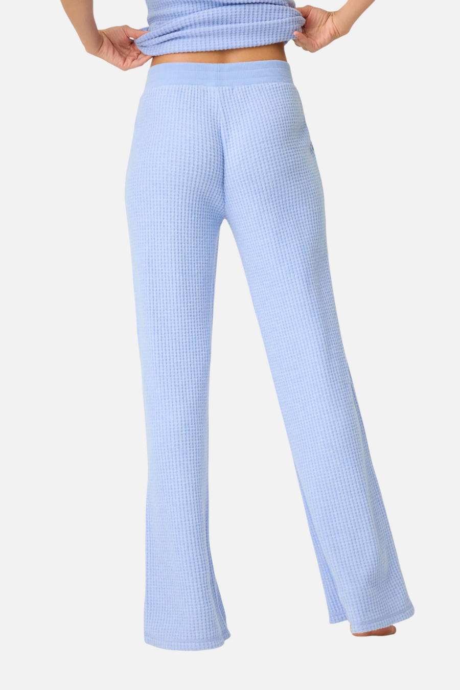 PJ Salvage Morning Waffles Pant in Periwinkle – detail