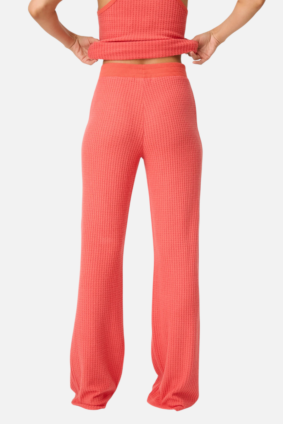 PJ Salvage Morning Waffles Pant in Scarlet Red – detail