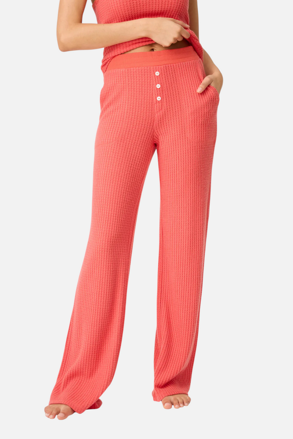 PJ Salvage Morning Waffles Pant in Scarlet Red