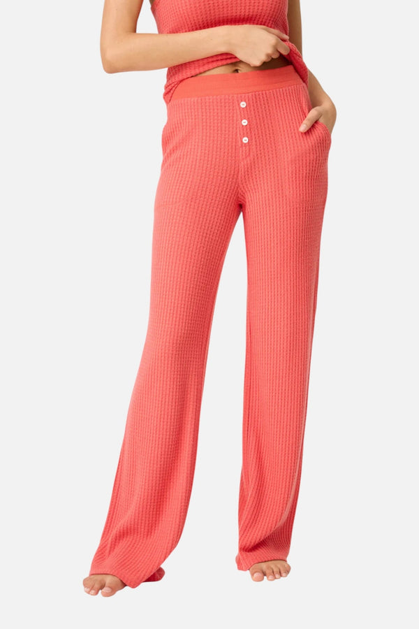 PJ Salvage Morning Waffles Pant in Scarlet Red