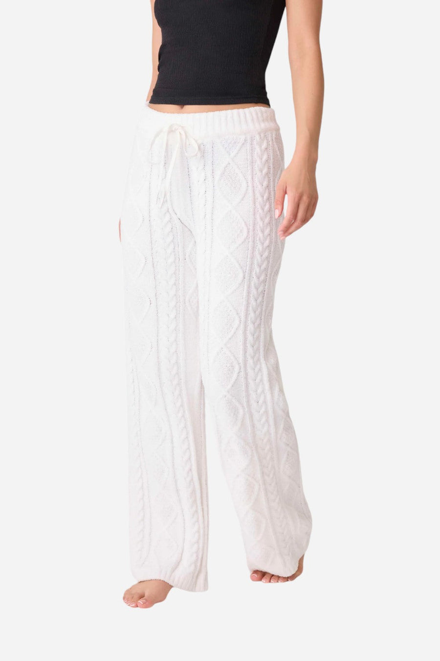 PJ Salvage Pant Cable Crew Ivory – back view