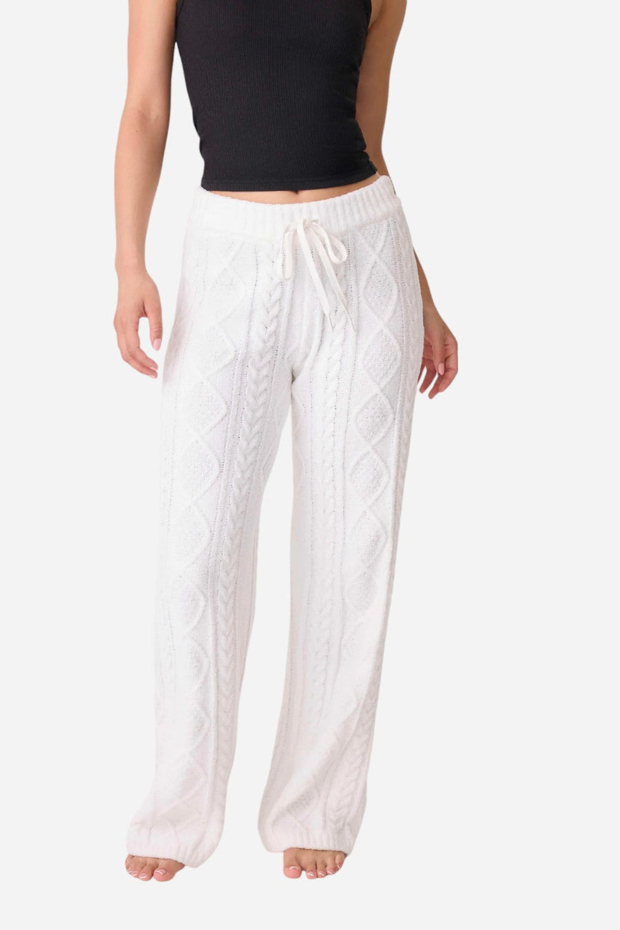 PJ Salvage Pant Cable Crew Ivory – front view