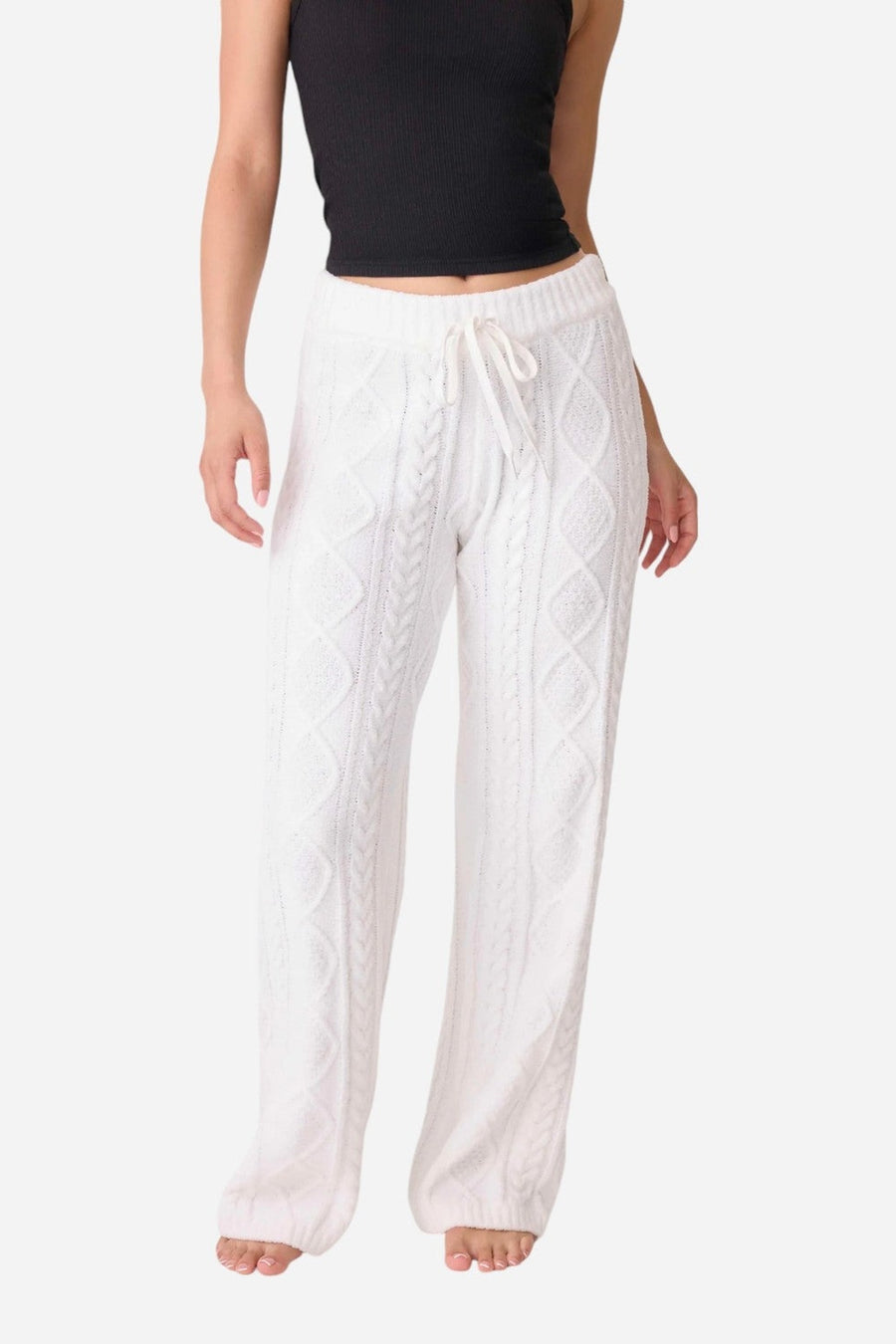 PJ Salvage Pant Cable Crew Ivory – side view