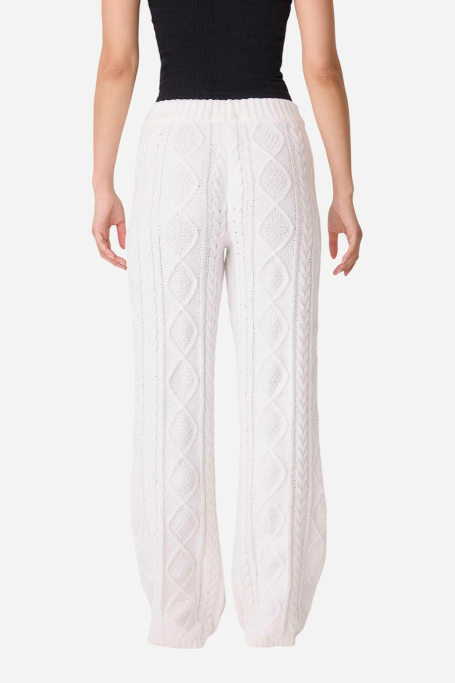 PJ Salvage Pant Cable Crew Ivory – side view