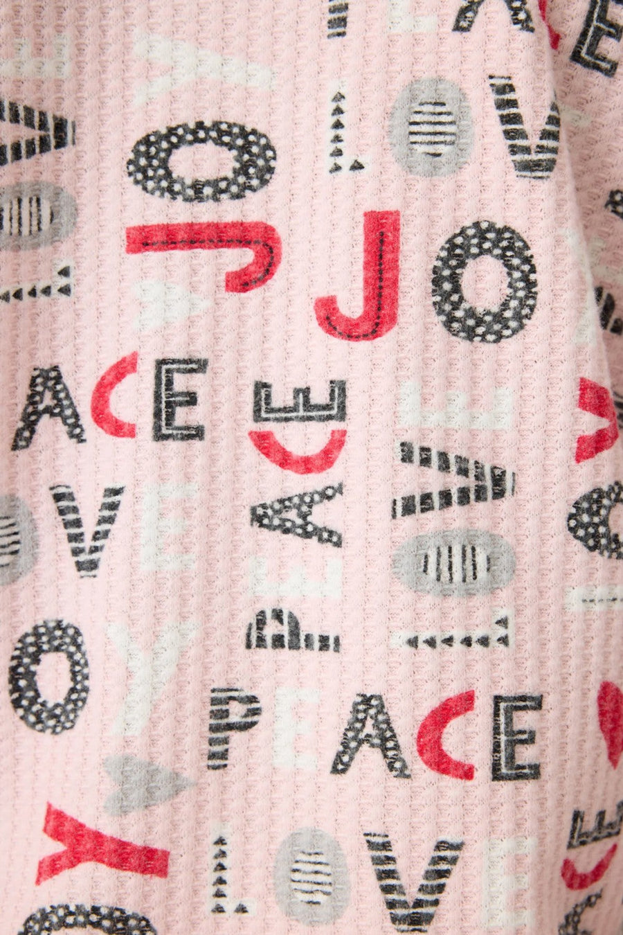 PJ Salvage Peace & Joy Waffle Thermal Ski Jammie Set – alternate