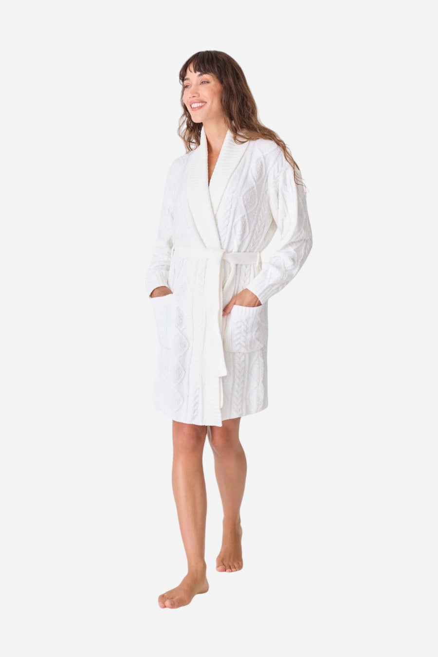 PJ Salvage Robe Cable Crew Ivory – detail