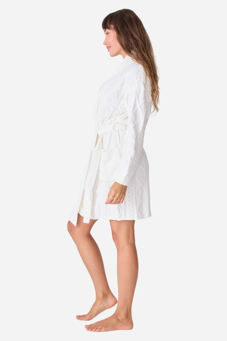 PJ Salvage Robe Cable Crew Ivory – side view
