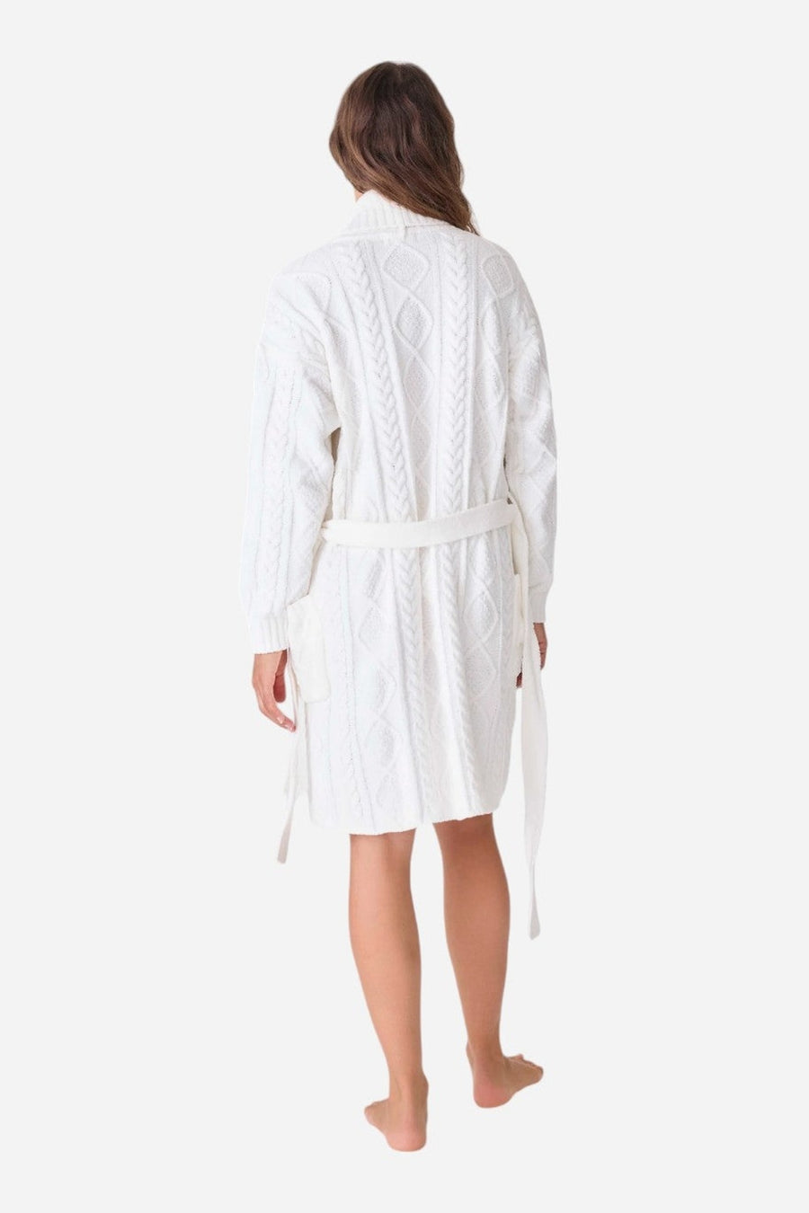 PJ Salvage Robe Cable Crew Ivory – side view