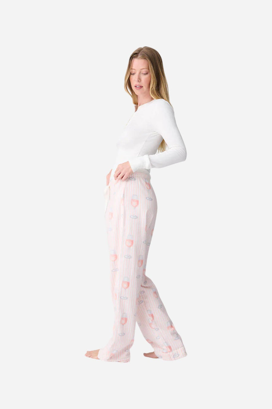 PJ Salvage Rose All Day Flannel Pant – detail
