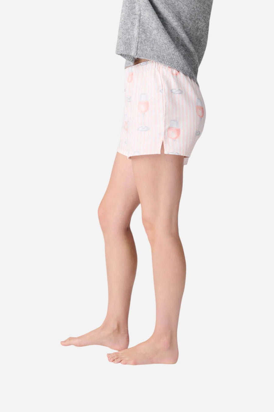 PJ Salvage Rose All Day Flannel Shorts – side view