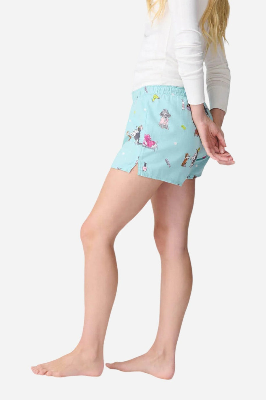 PJ Salvage Spaw Day Flannel Short – side view