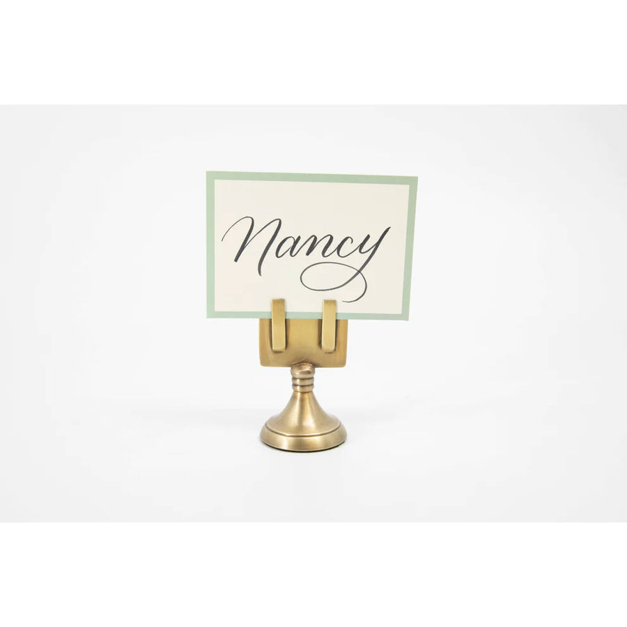 Hester & Cook Brass Place Card Holder