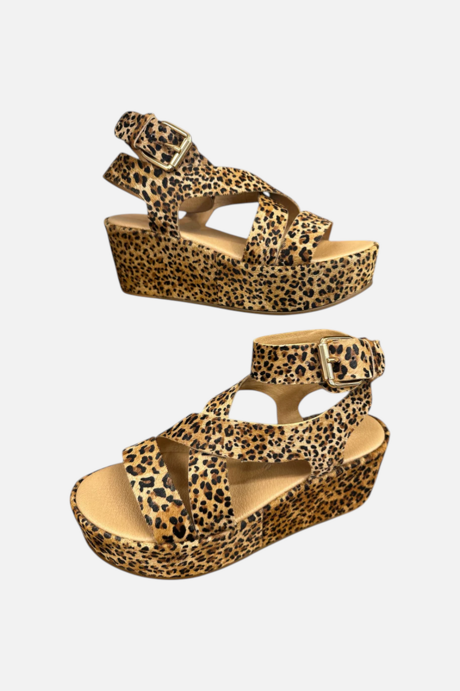Matisse Pascal Platform Sandal in Tan Leopard