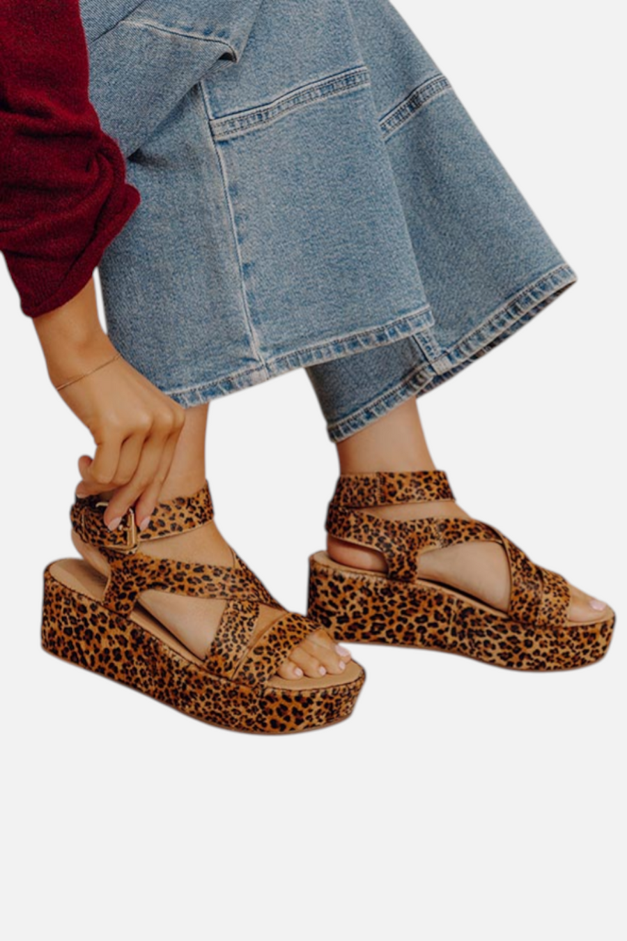 Matisse Pascal Platform Sandal in Tan Leopard