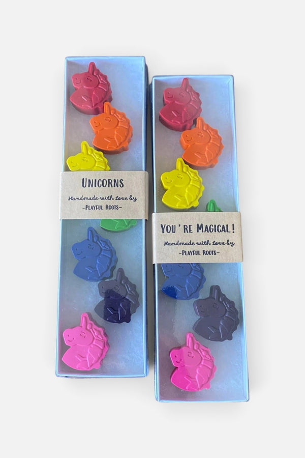 Playful Roots Unicorn Crayon Set