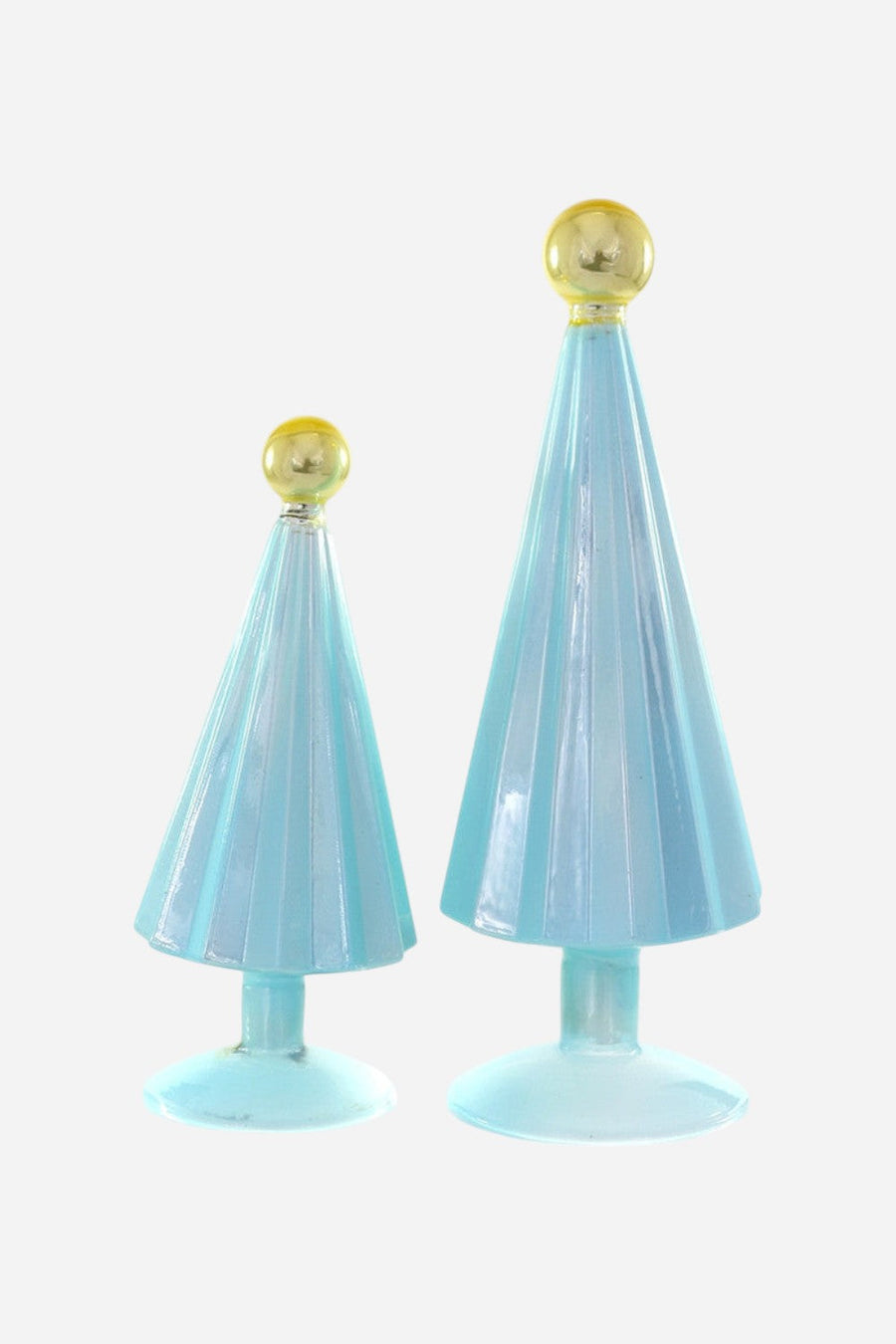 Pleated Tree in Sky & Gold, Set of 2 – front view