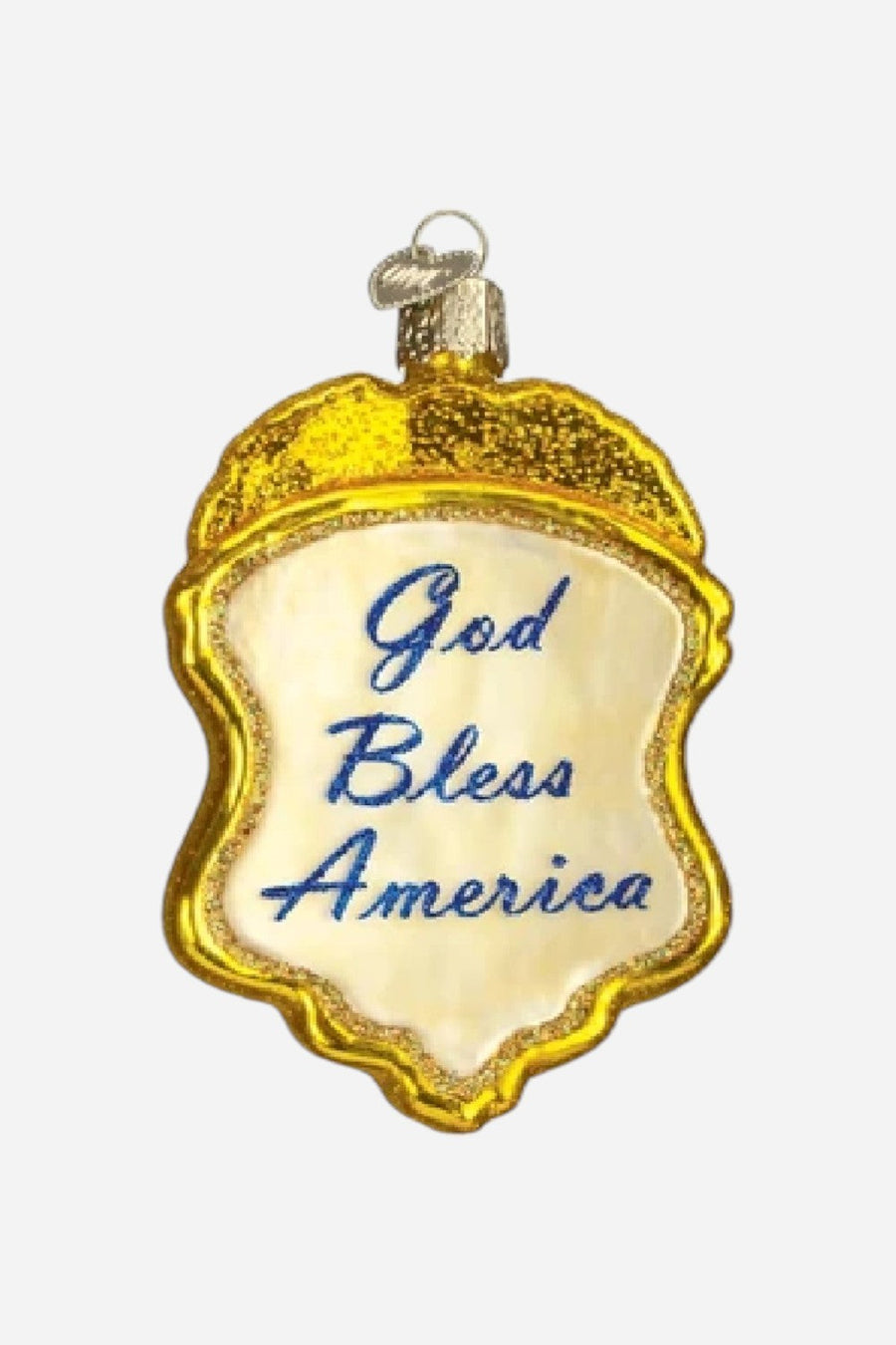 Police Badge Ornament – back view