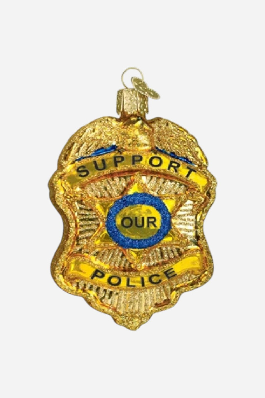 Police Badge Ornament – front view