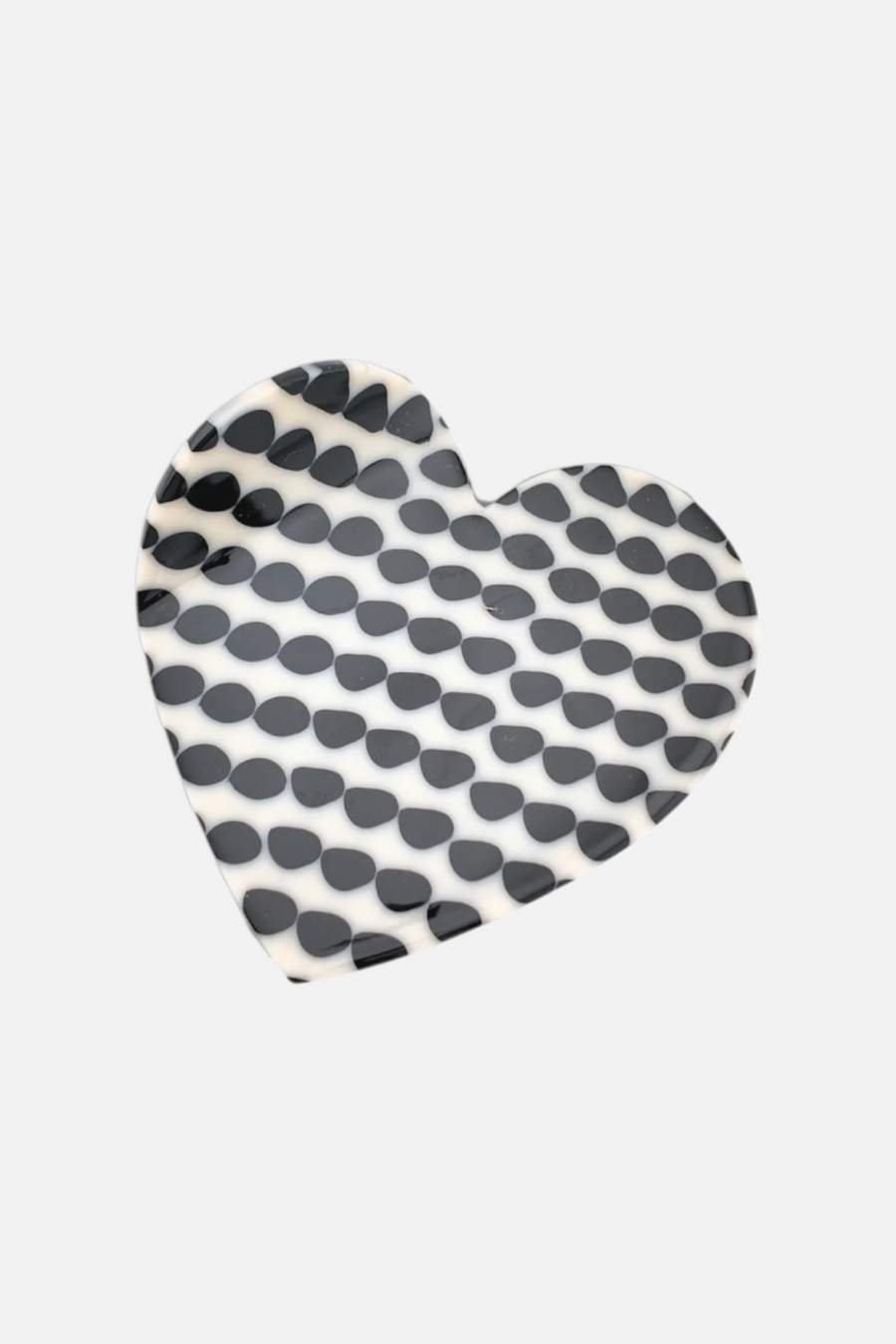 Solar Eclipse Polka Dot Heart Claw Clip