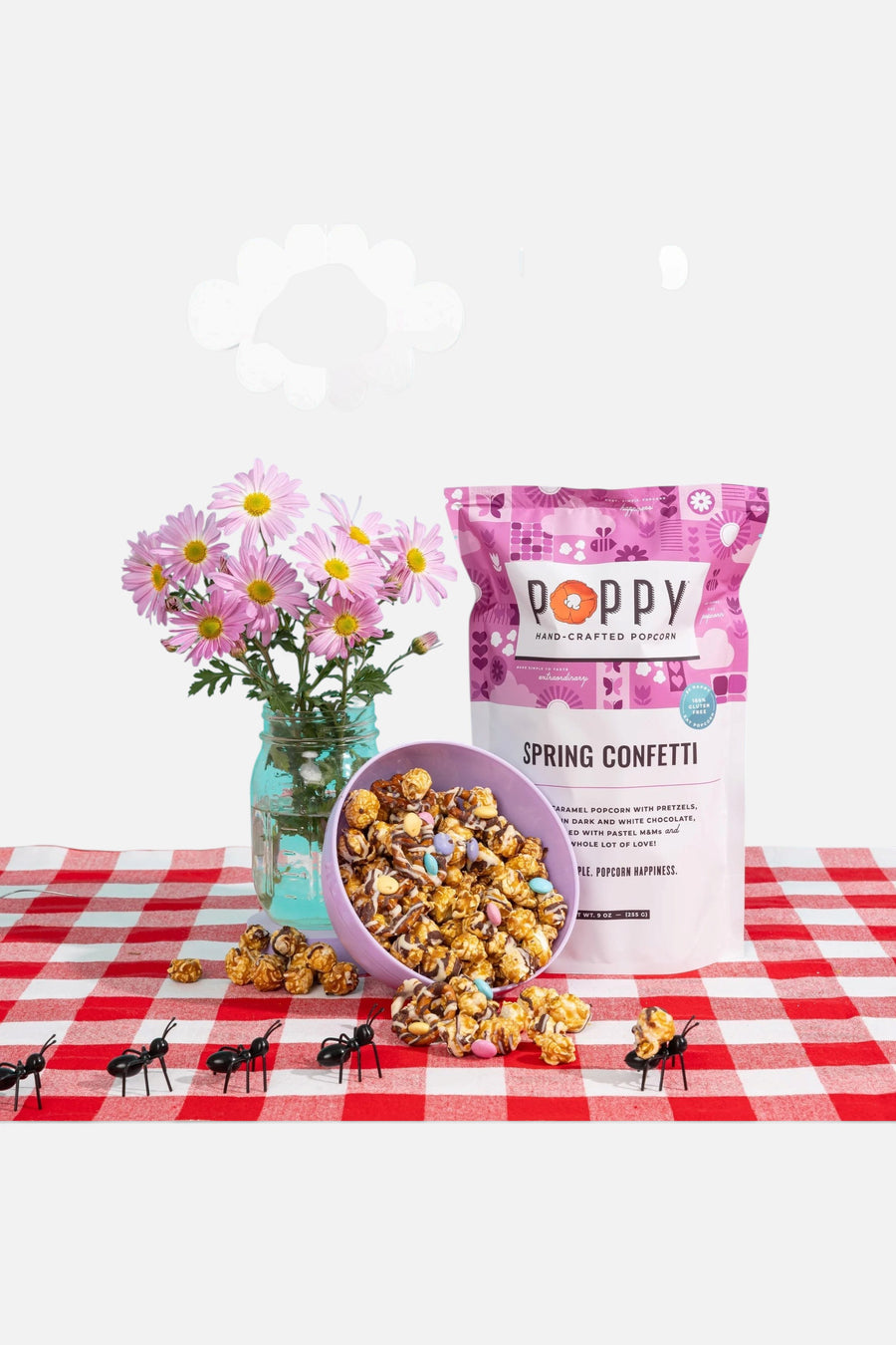 Poppy Popcorn Spring Confetti – side view