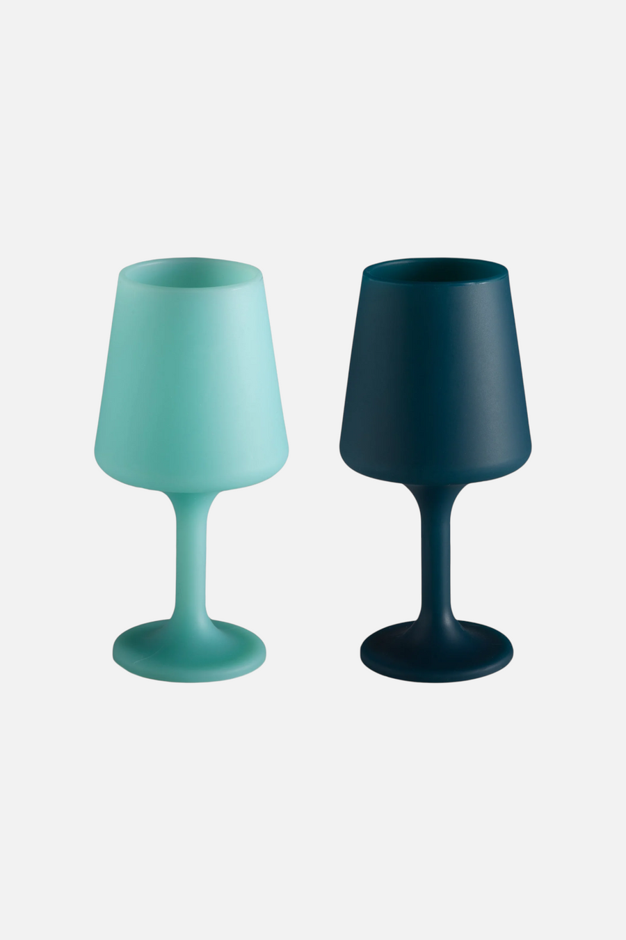Porter Green Swepp Silicone Unbreakable Wine Glasses Mist & Ink – back view