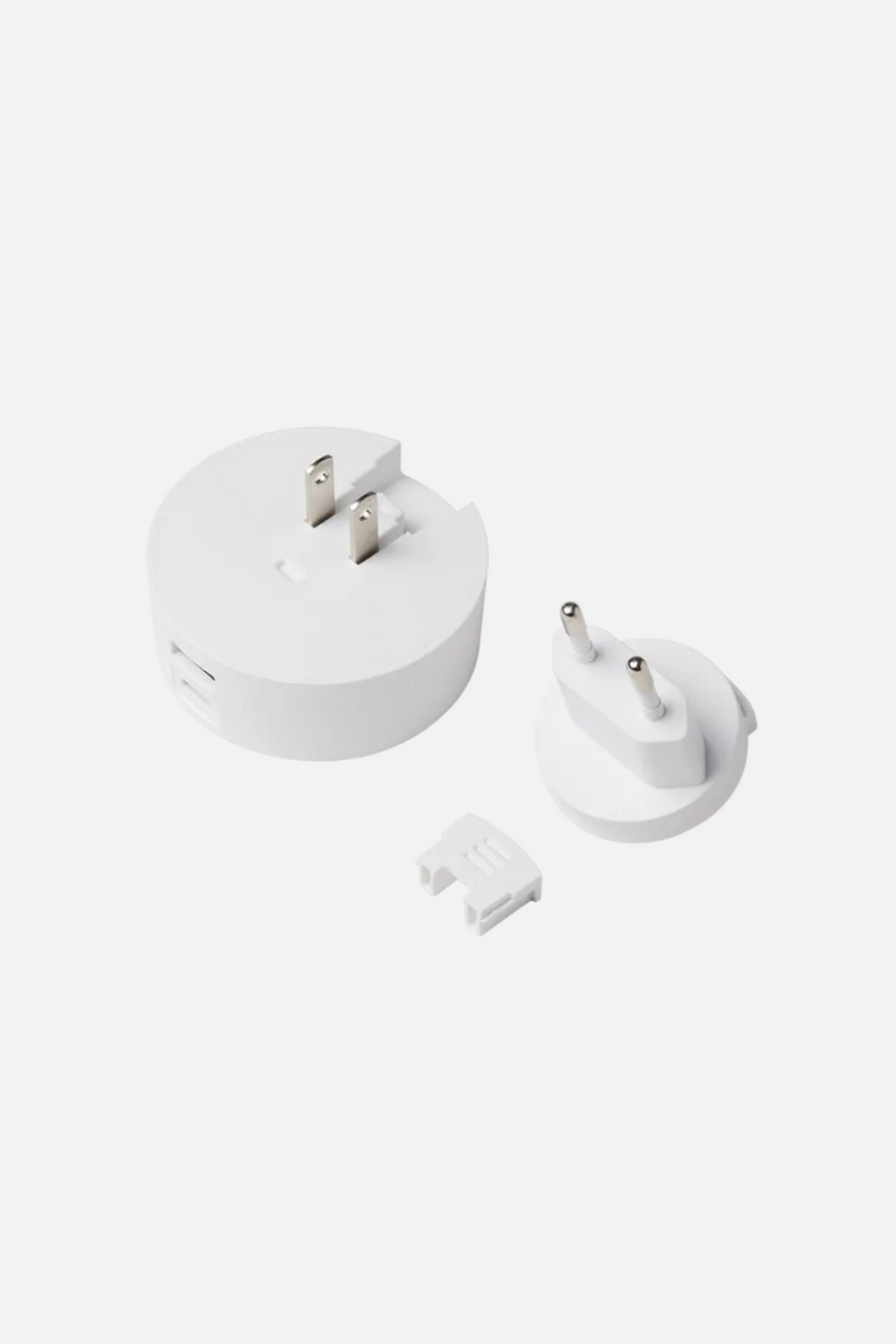 Poweron White Dual USB Charger – side view