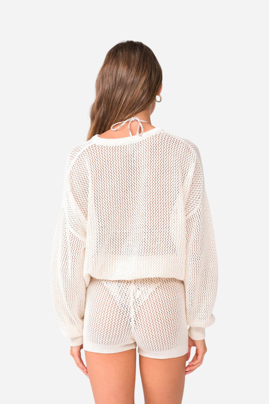 PQ Swim Ivory Kristen Short – back view