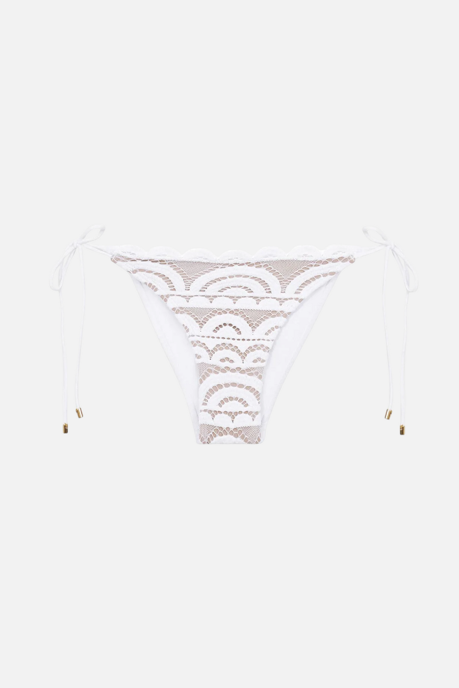 PQ Swim Lace Tie Full Bottom in Water Lily – back view