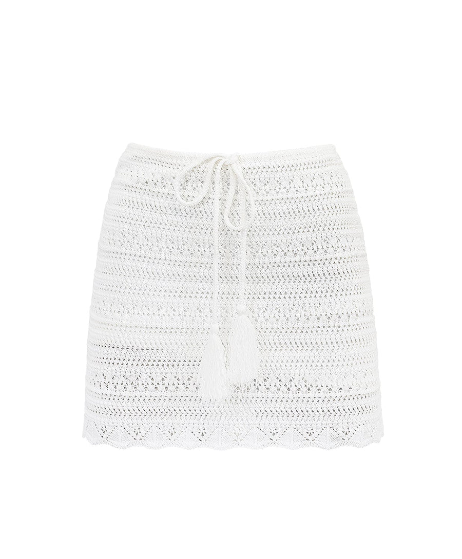 PQ Swim Water Lily Crochet Skirt – side view