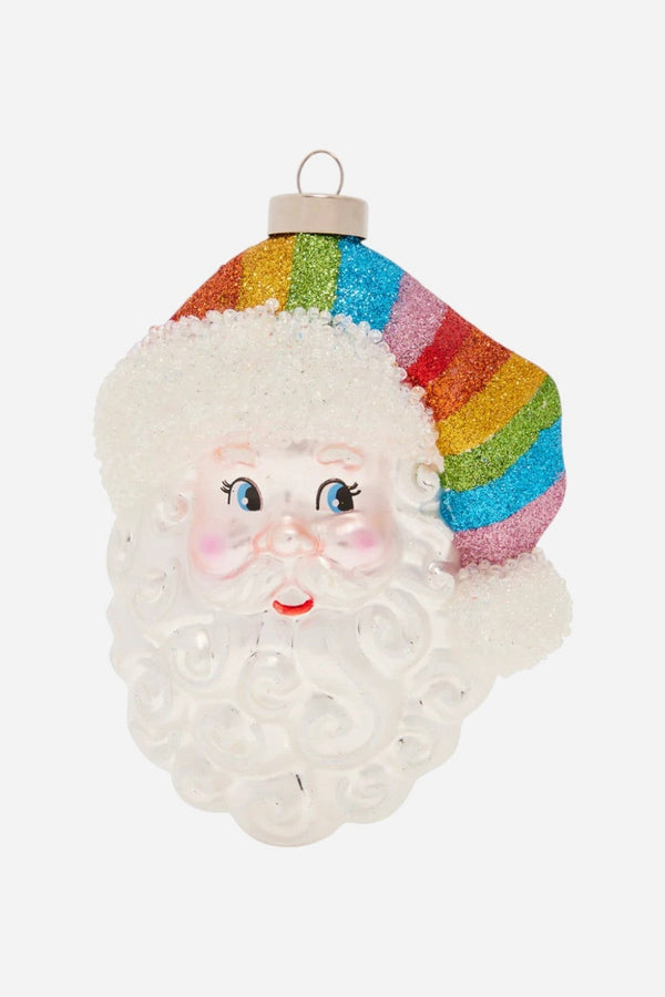 Pride Hat Santa Ornament