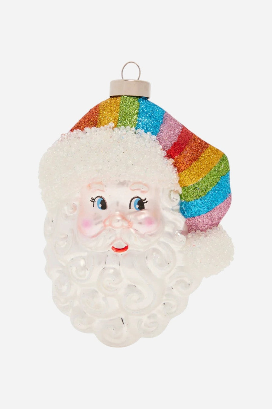Pride Hat Santa Ornament – three-quarter view