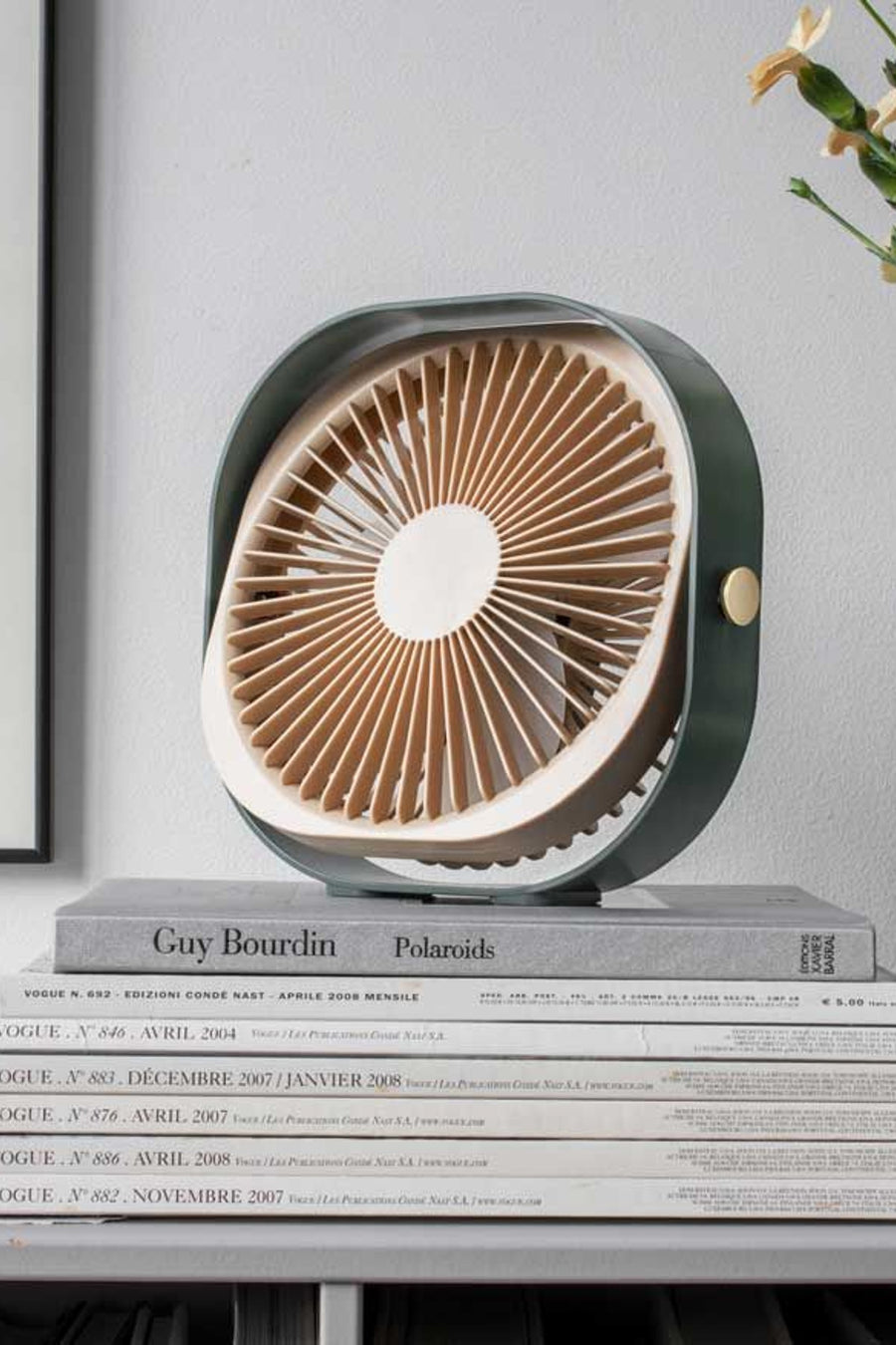 Printworks Fantastic Portable Fan in Green – back view