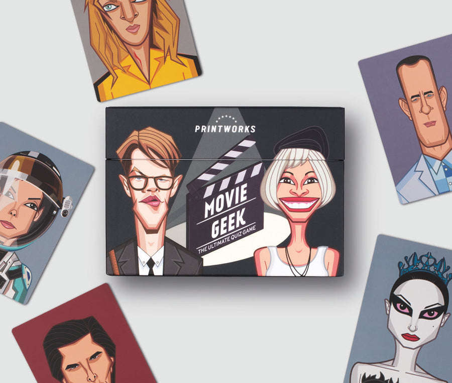 Printworks Movie Geek Trivia Game – back view