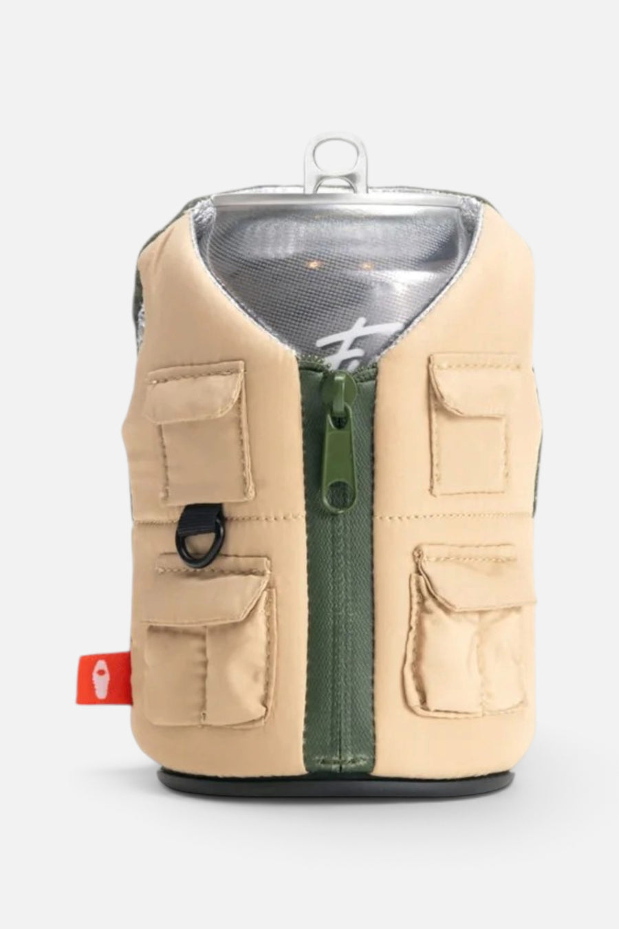 Puffin Drinkwear The Adventurer Beverage Vest in Taco Tan Olive – front view