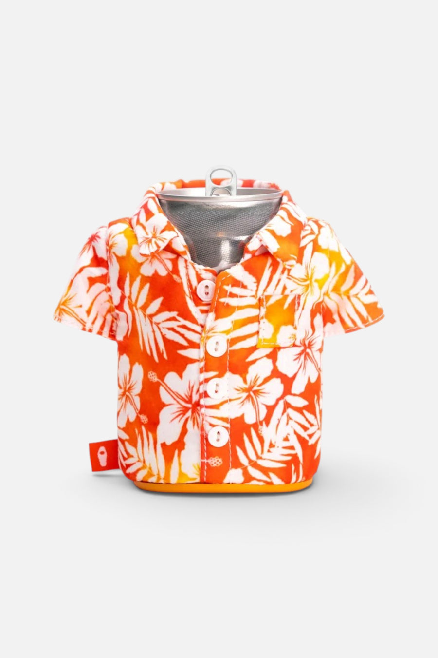 Puffin Drinkwear The Aloha Beverage Shirt in Apricot Floral – front view