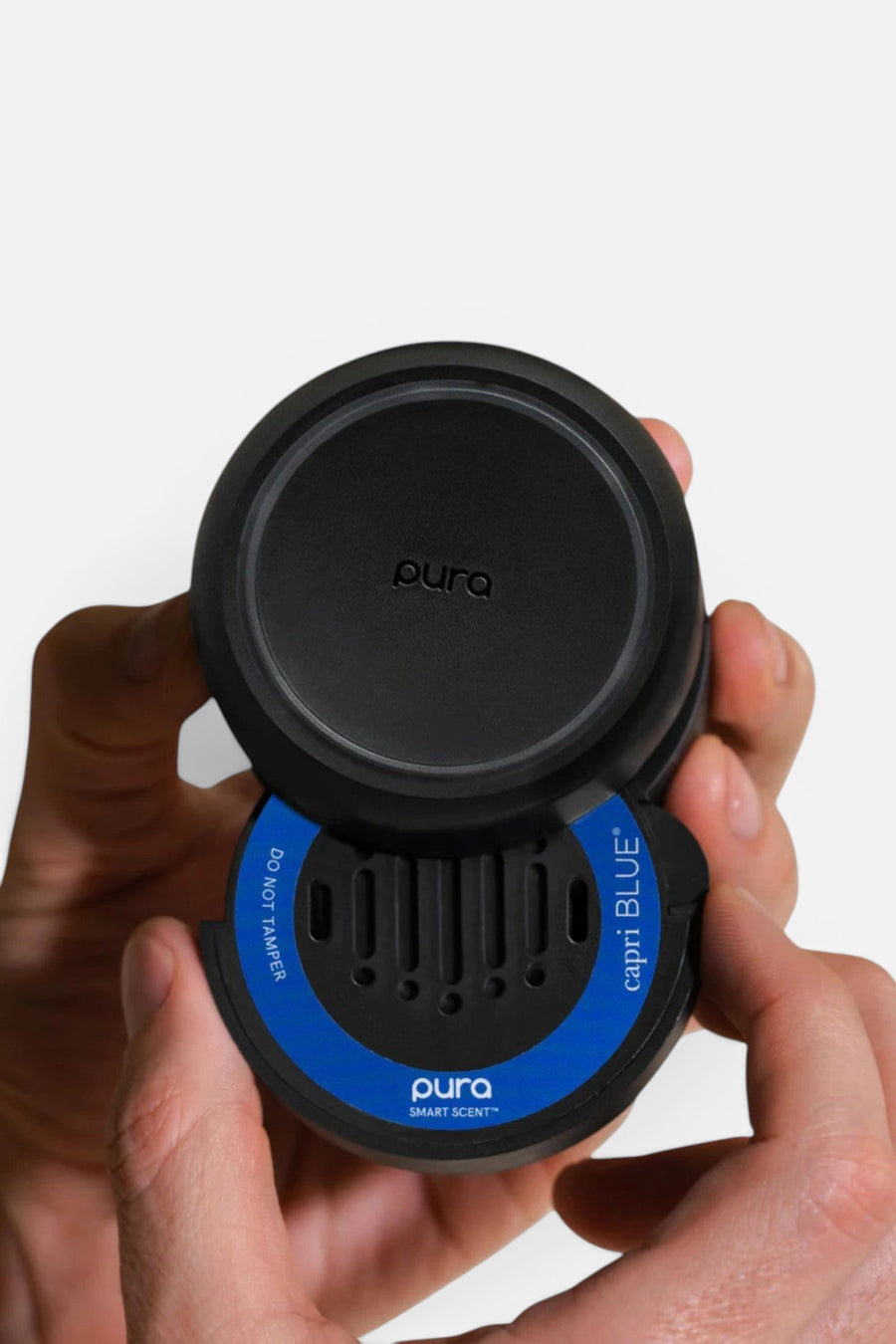Pura Capri Blue Volcano Car Refill – back view