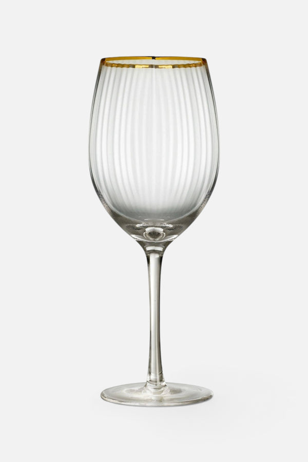 Qualia Glass Gold Rocher All-Purpose Wine Glasses Set of 4